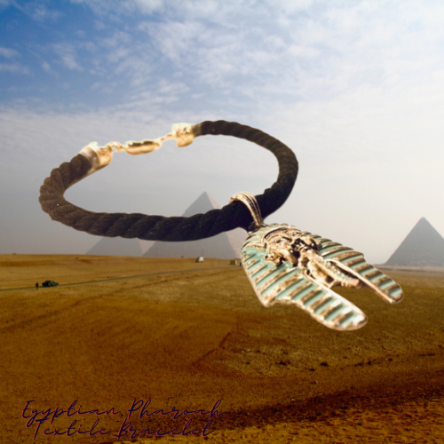 Egyptian Pharoah Twisted Textile Bracelet