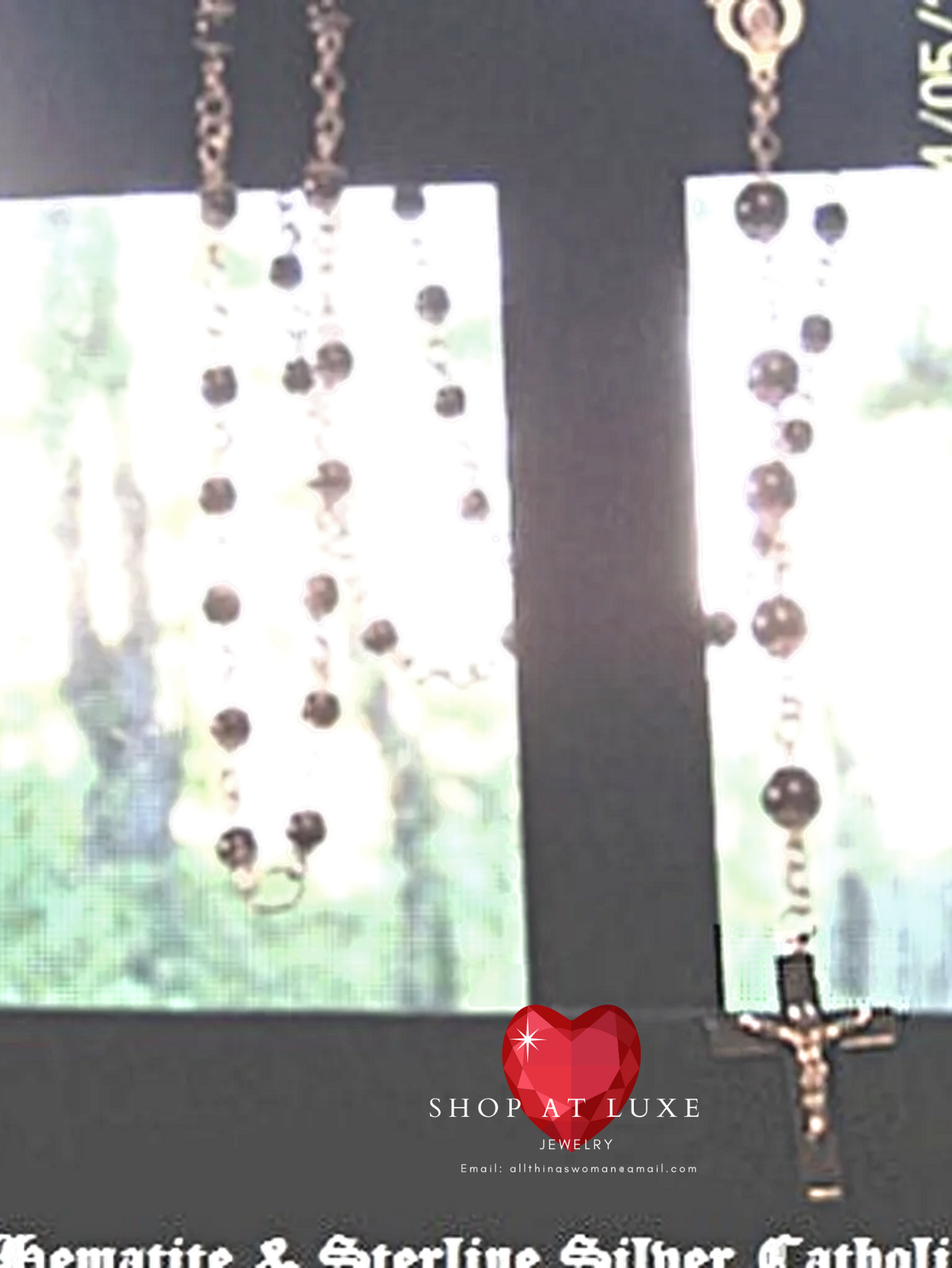 Silver And Hematite Catholic Rosary