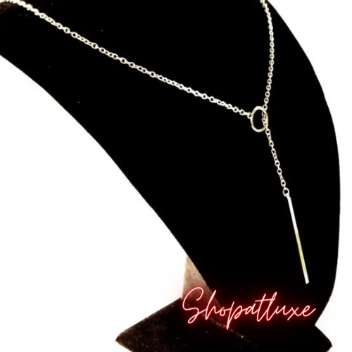 Submissive Silver Bar And O Ring Choker