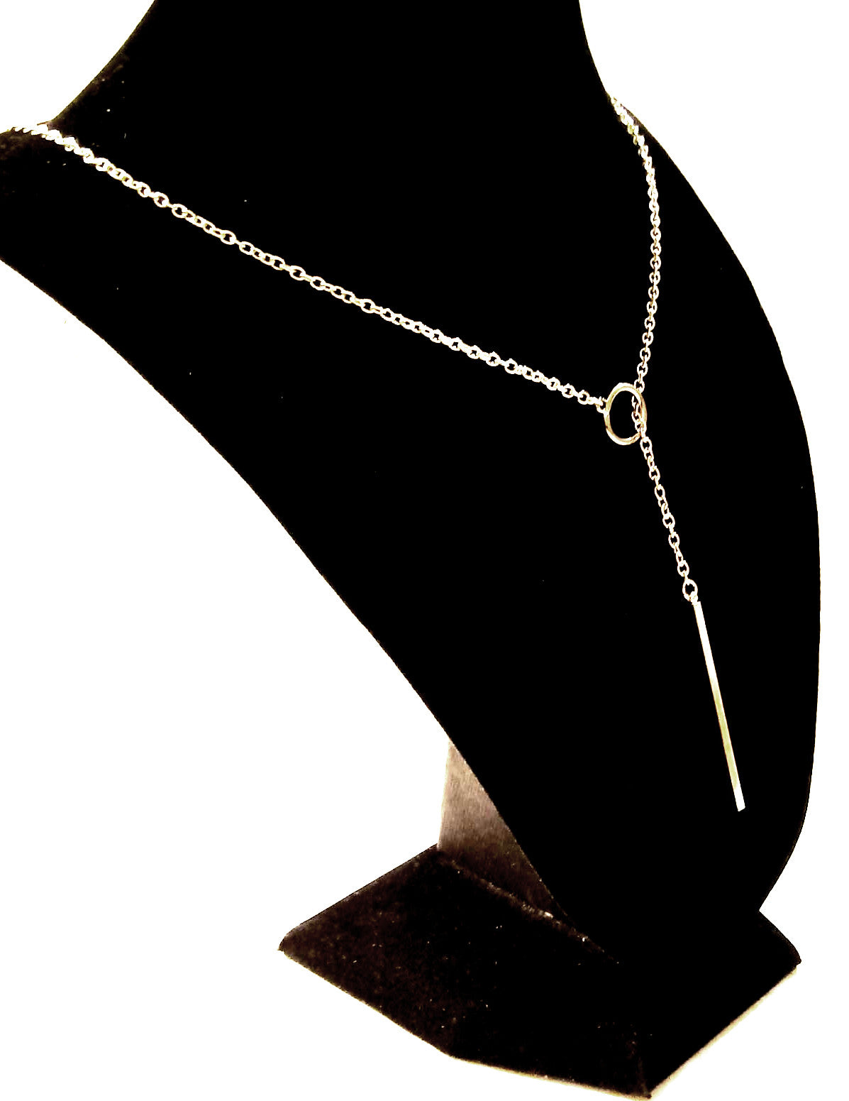 Submissive Silver Bar And O Ring Choker