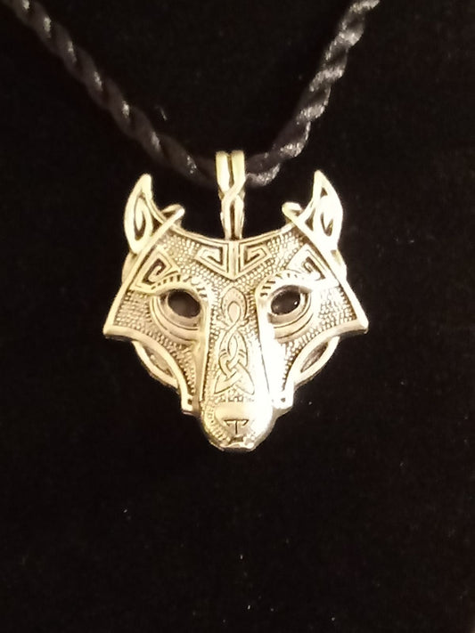 Silver Viking Nordic Wolf Necklace
