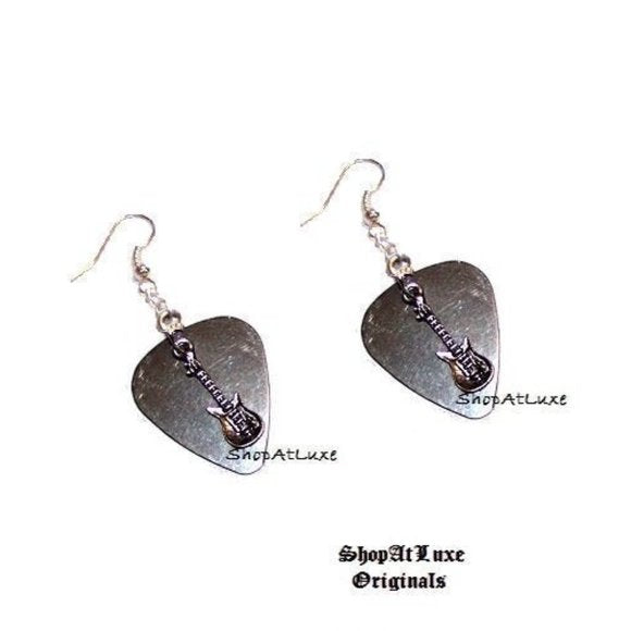 Steel Guitar Pick Earrings