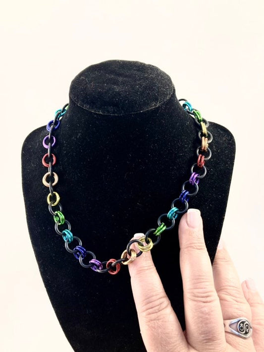 Steel & Stretchy Silicone Pride Choker