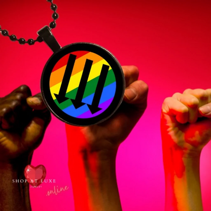 Three Arrows LBGTQ Peaceful Protest Necklace