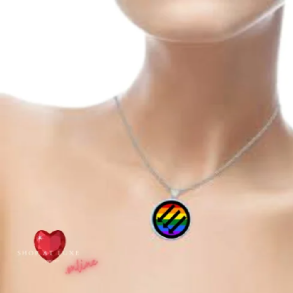 Three Arrows LBGTQ Peaceful Protest Necklace