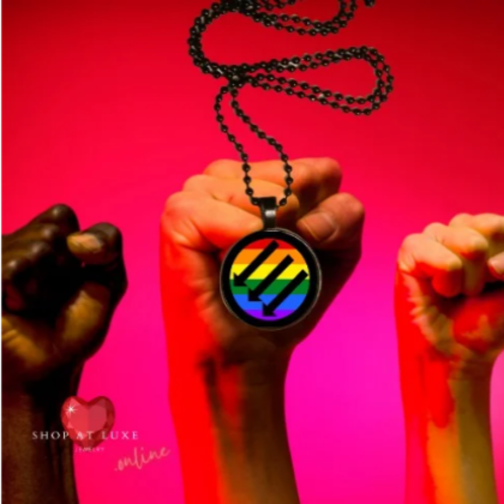 Three Arrows LBGTQ Peaceful Protest Necklace