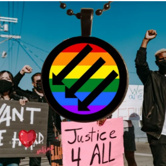 Three Arrows LBGTQ Peaceful Protest Necklace