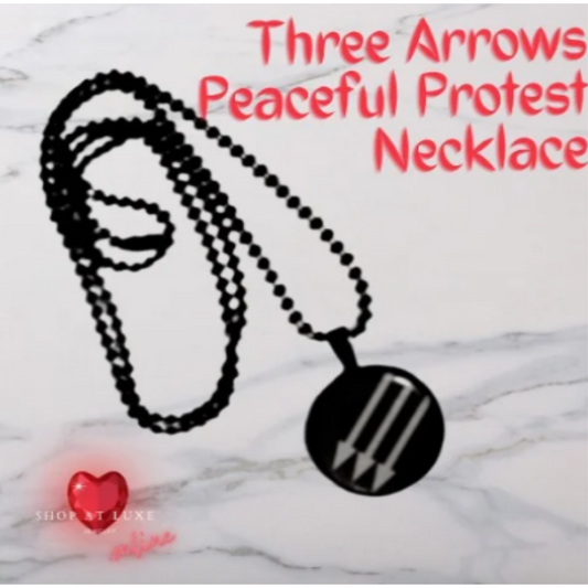 Three Arrows Peaceful Protest Necklace