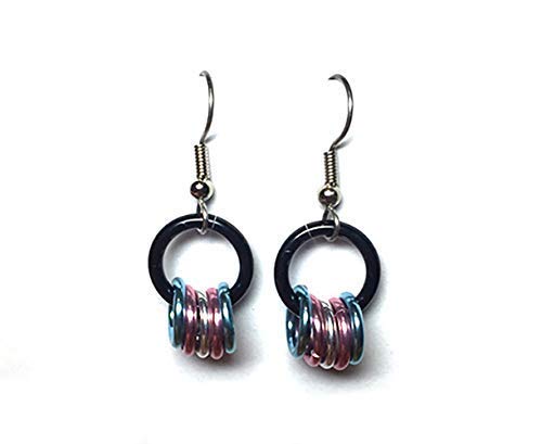 Trans Pride Rings Earrings