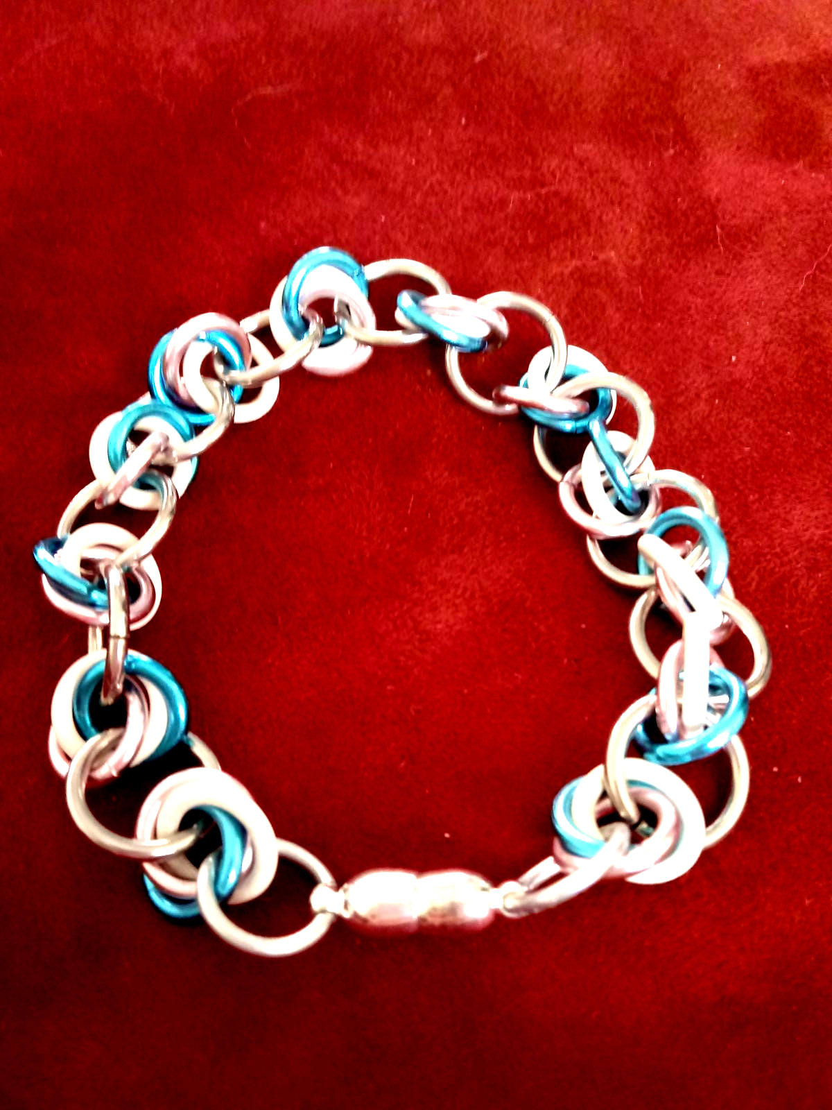 Transgender Pride Chainmaille Bracelet