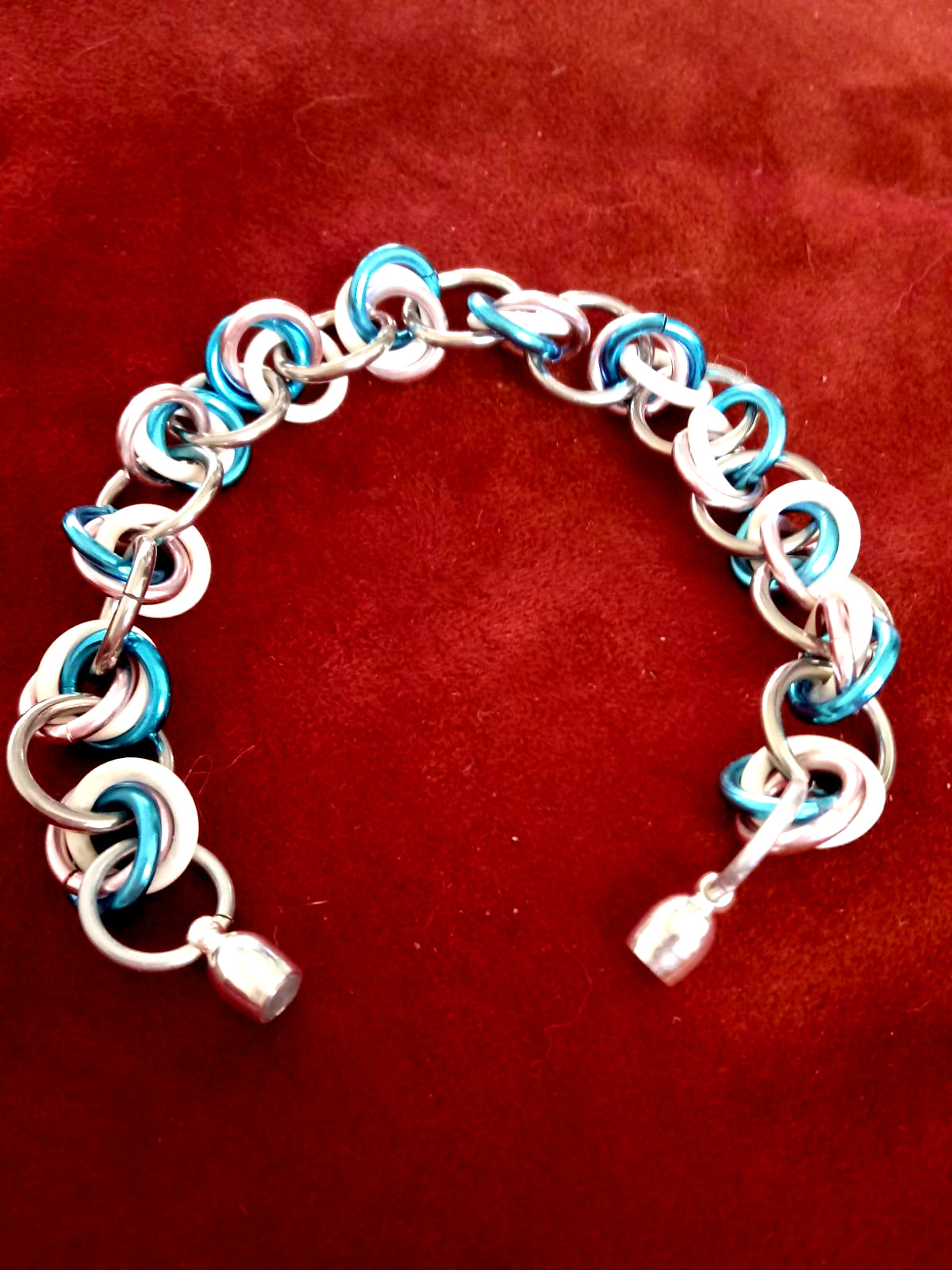 Transgender Pride Chainmaille Bracelet