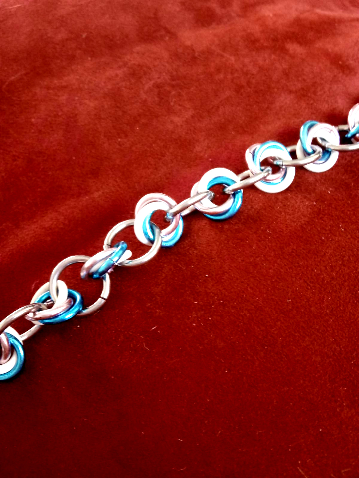 Transgender Pride Chainmaille Bracelet