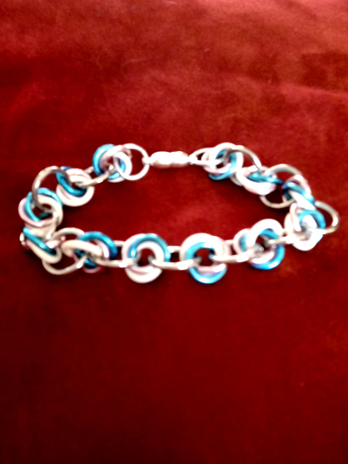 Transgender Pride Chainmaille Bracelet