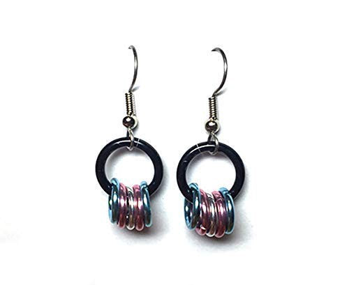 LBGTQ Pride Rainbow Rings Hoop Earrings