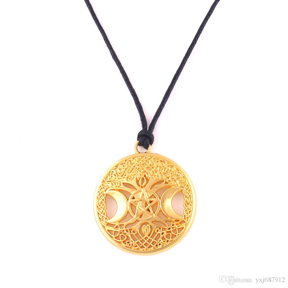 Triple Goddess Wiccan Amulet Necklace