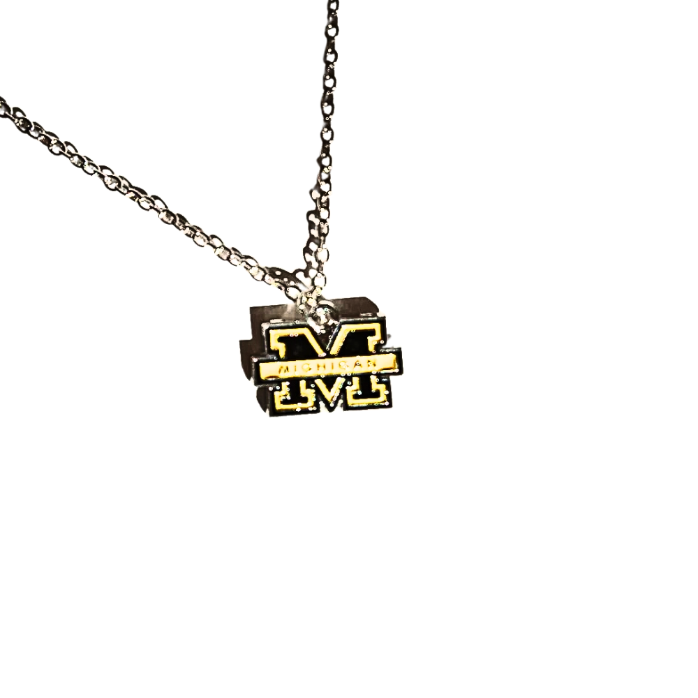 University Of Michigan Wolverines Logo Necklace