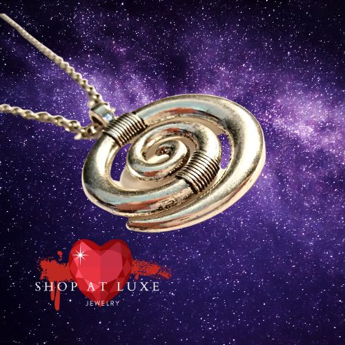 Celtic Labyrinth Steel Spiral Necklace