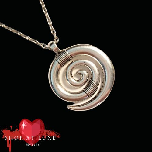 Celtic Labyrinth Steel Spiral Necklace