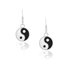Yin Yang Steel Post Earrings