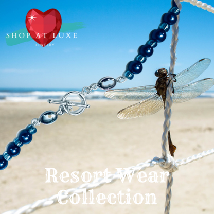 Dragonfly Resort Wear Beaded Chainmaille Stretch Necklace