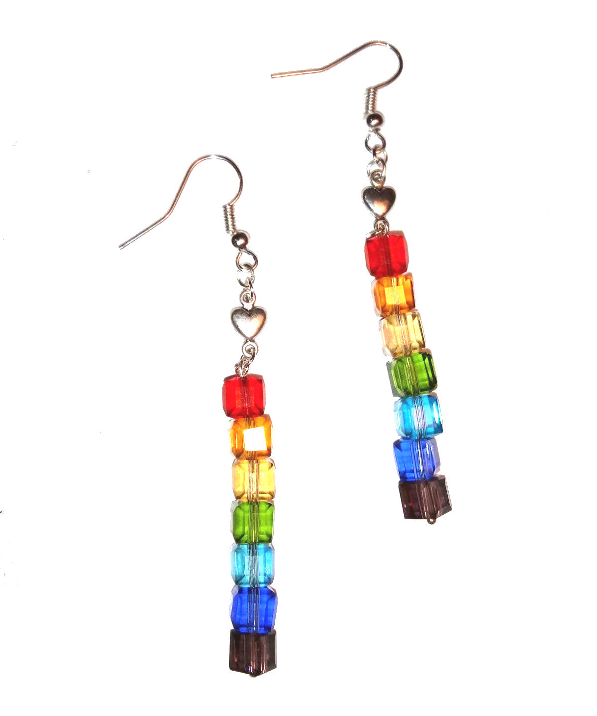 Rainbow Cubes LBGTQ Pride Earrings