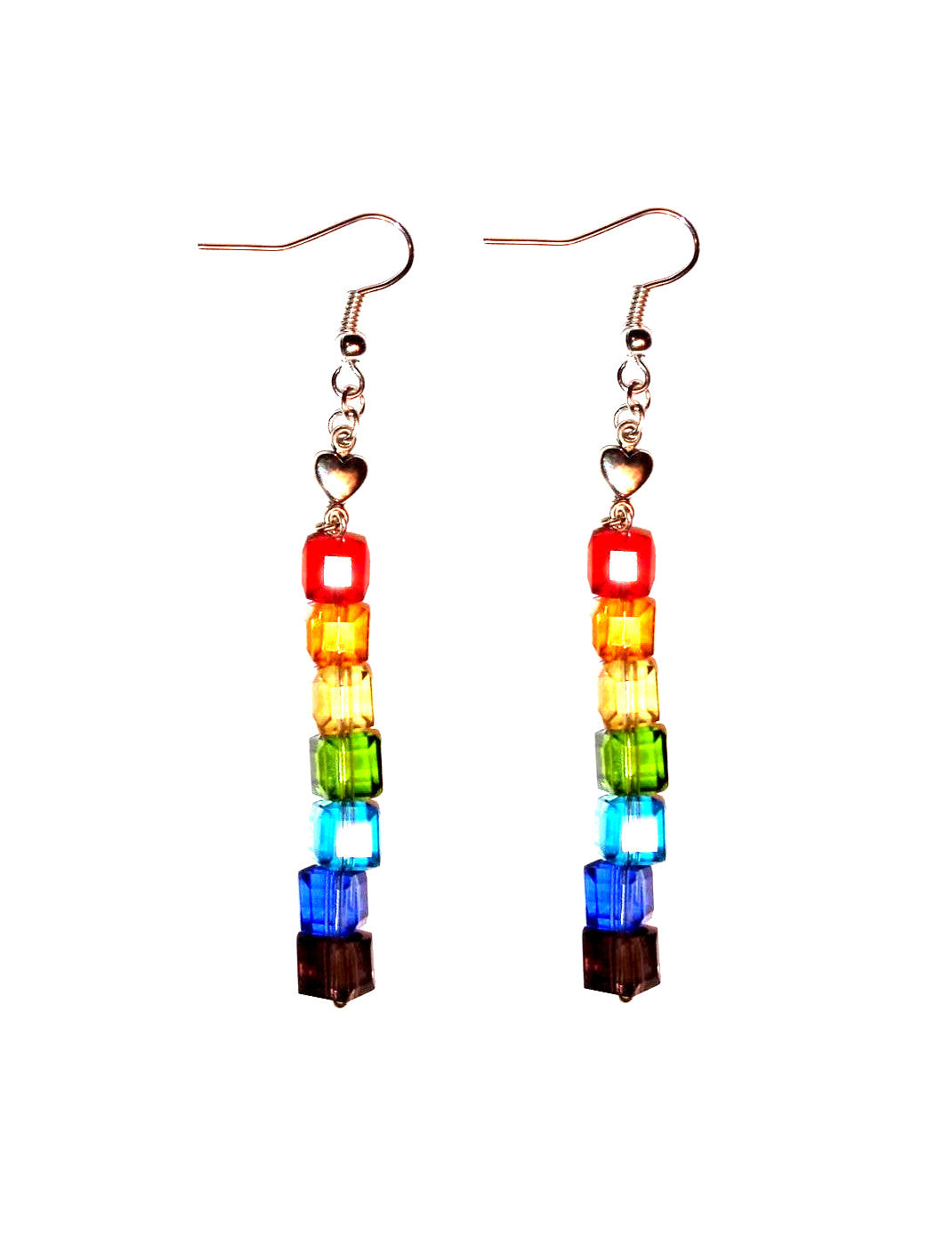 Rainbow Cubes LBGTQ Pride Earrings