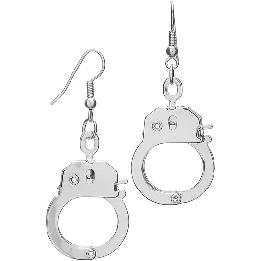 Working Steel Handcuff Earrings