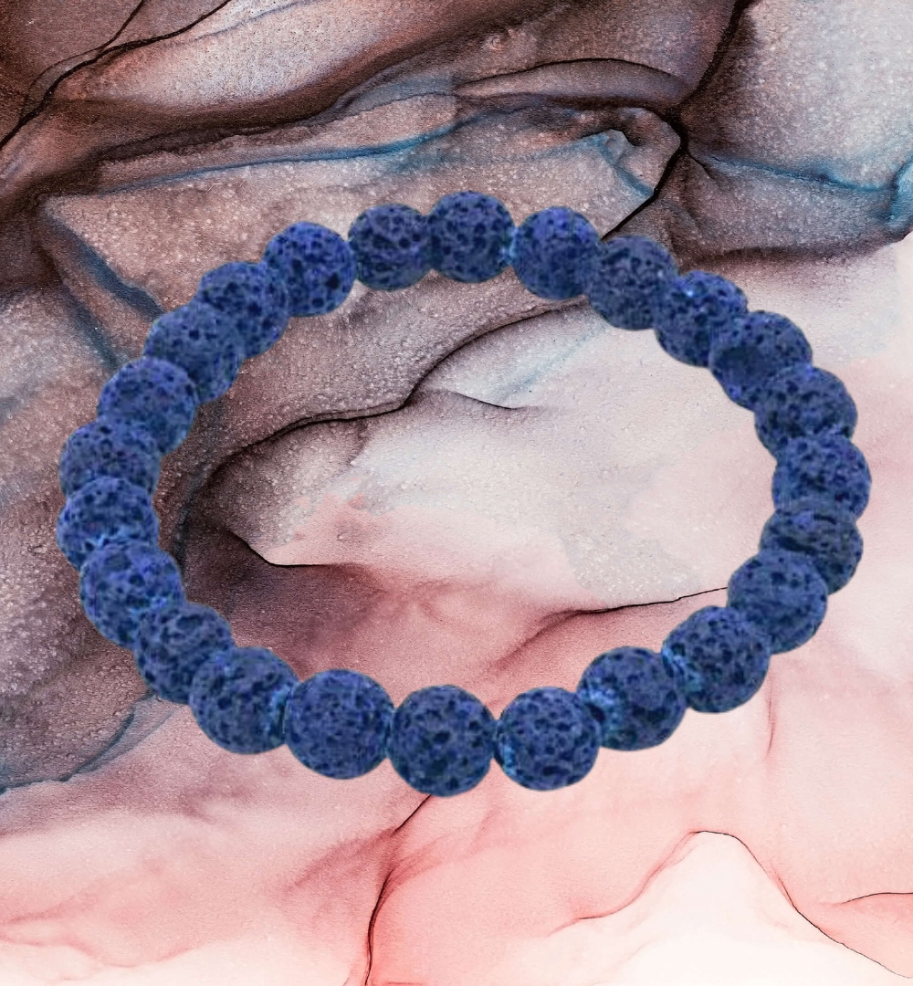 Blue Lava Rocks Bracelet