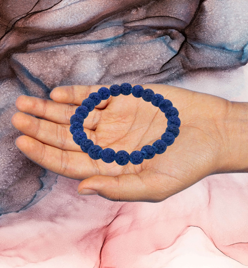 Blue Lava Rocks Bracelet