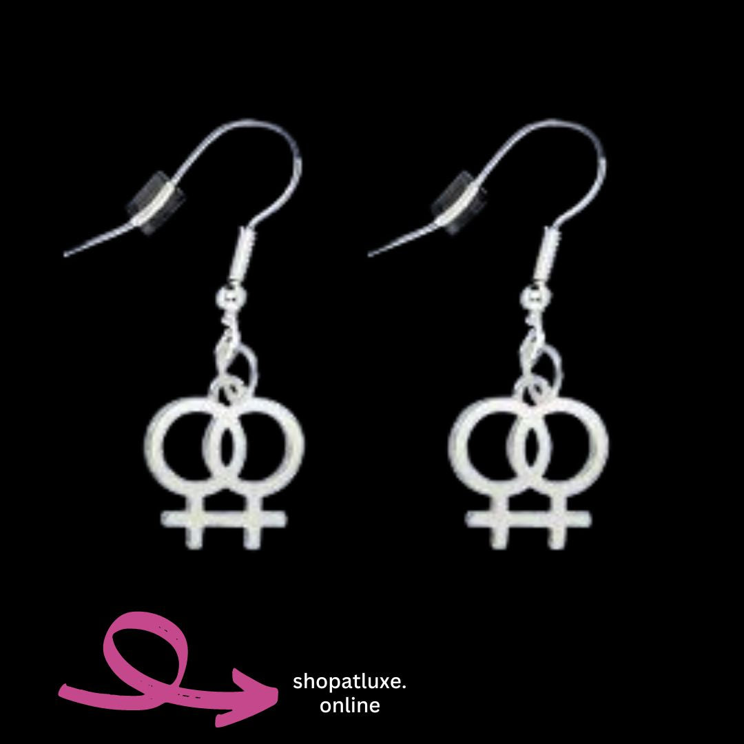 Lesbian Charm Tiny Heart Earrings