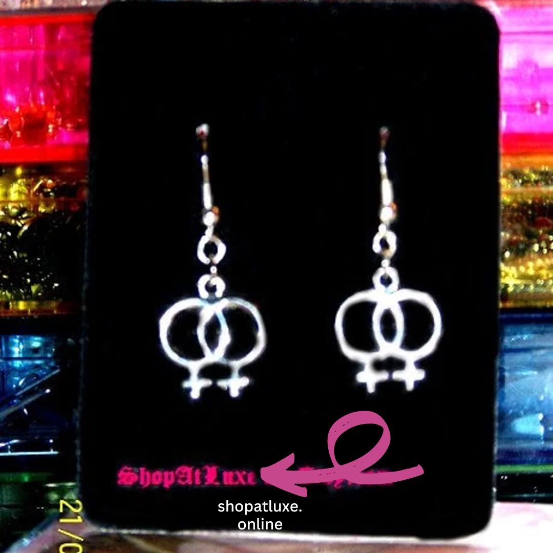 Lesbian Charm Tiny Heart Earrings