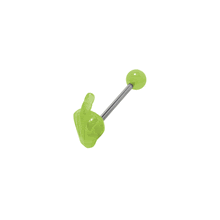 Neon Green Middle Finger Barbell