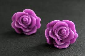 Razzle Dazzle 3D Rose Post Earrings