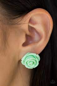 Razzle Dazzle 3D Rose Post Earrings