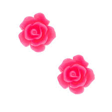 Razzle Dazzle 3D Rose Post Earrings