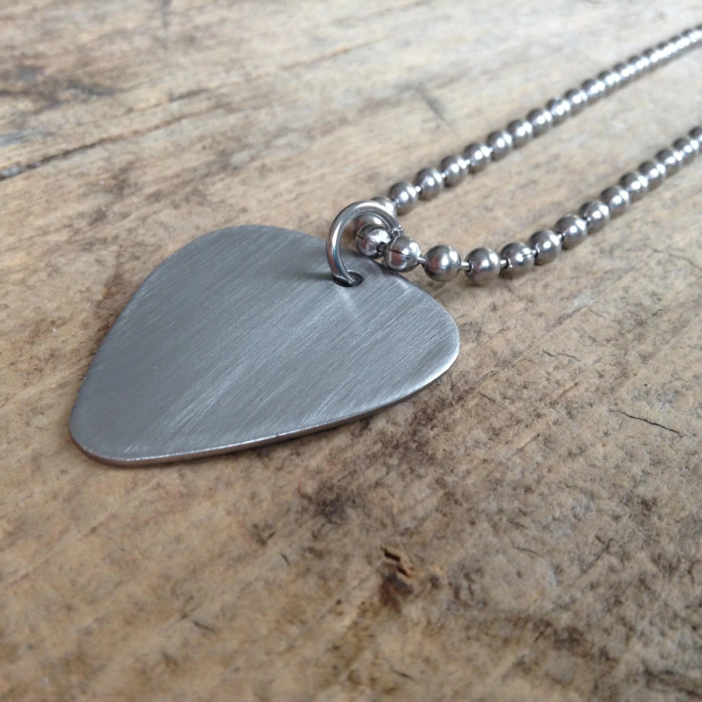 Steel Guitar Pick Necklace