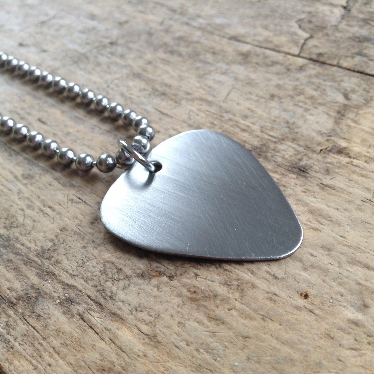 Steel Guitar Pick Necklace