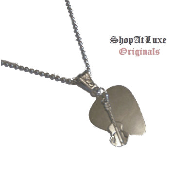 Steel Guitar Pick Necklace