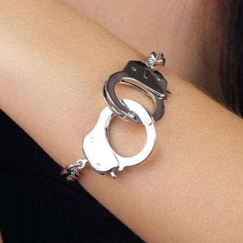 Steamy Nights Steel Handcuff Bondage Bracelet